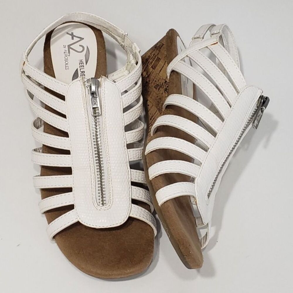 A2 by Aerosoles with Heelrest Women's White Sandals, Size 7.5 M - Picture 3 of 9